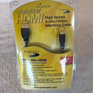 PROMASTER HDMI to Mini HDMI Cable 6' Black Yellow
